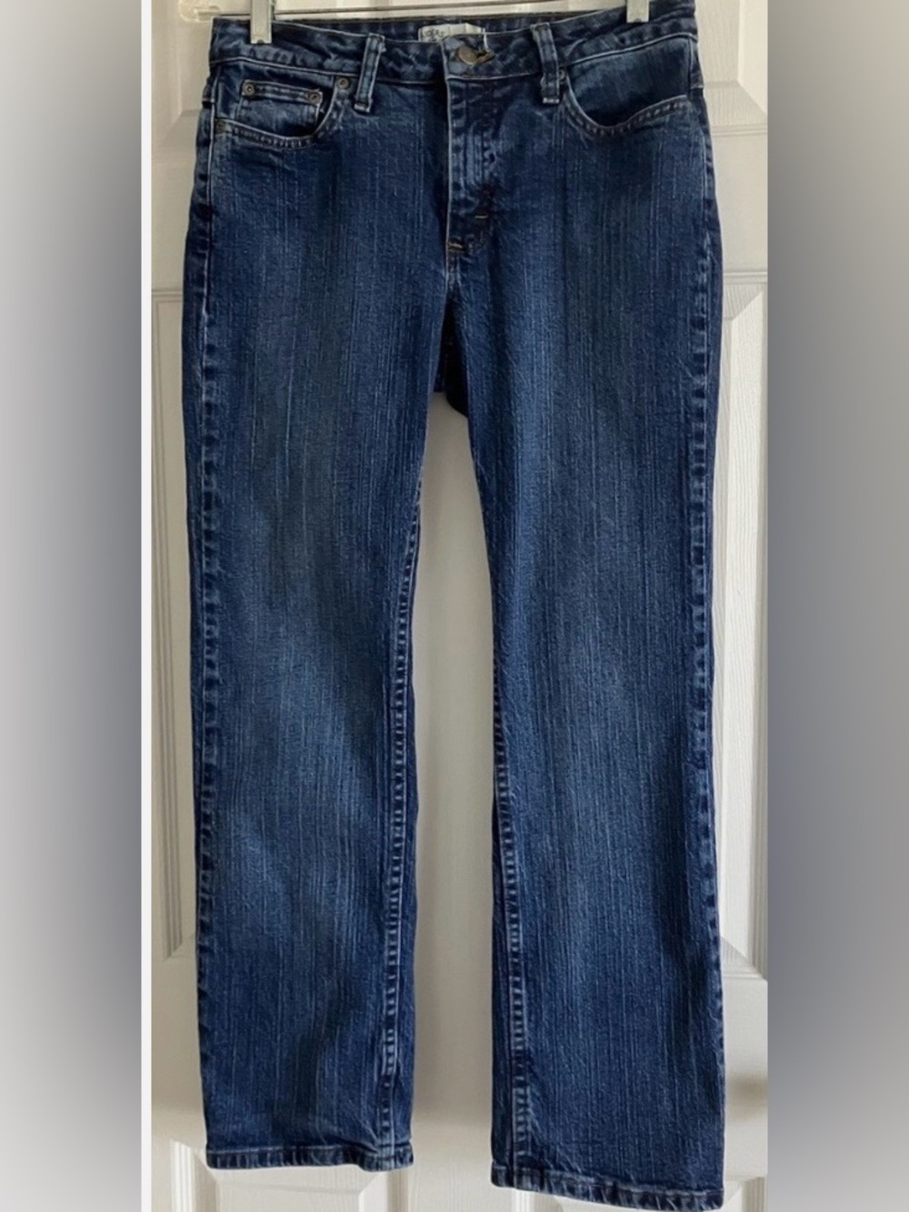 LEE Riders Straight Leg Woman's Denim Jeans Size 8 Petite Blue